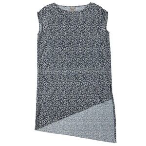 Chicos Travelers Sleeveless Blouse Tank Tunic Asymmetrical Hem Crinkle Sz S 4-6